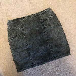 Black Denim Skirt